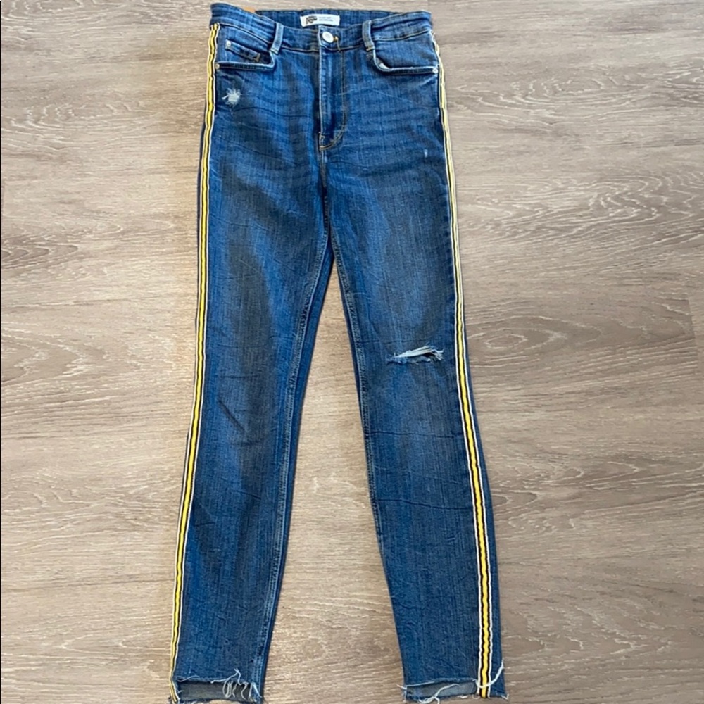 High rise Sculpt Tuxedo Stripe Jeans